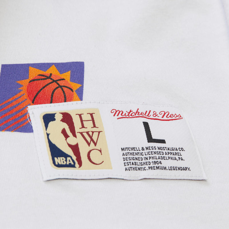NBA TEAM ORIGINS PREMIUM SS TEE VINTAGE LOGO SUNS White FC9265-PSUWHIT - Image 5