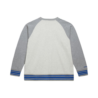 NHL HERITAGE COLLECTION FLEECE CREW VINTAGE LOGO RANGERS GREY HEATHER-CREAM FC9281-NYAGHCR - Image 2