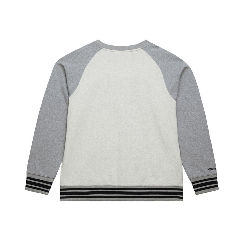 NBA HERITAGE COLLECTION FLEECE CREW VINTAGE LOGO 76ERS - GREY HEATHER-CREAM - Image 2