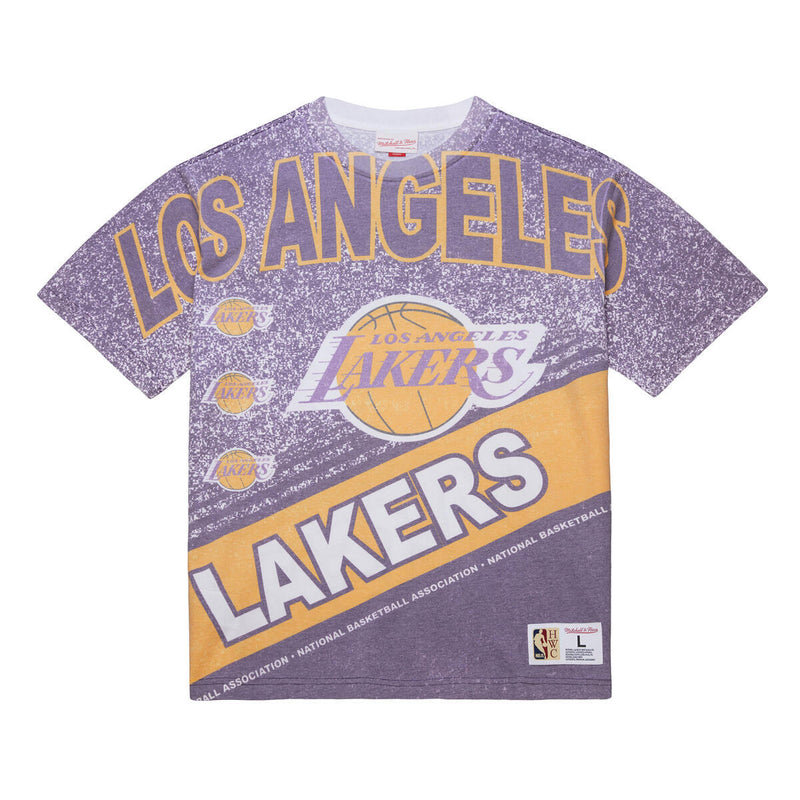 NBA PLAYMAKER SS SUBLIMATED TEE VINTAGE LOGO LAKERS MULTI FC9286-LALMULT - Image 1