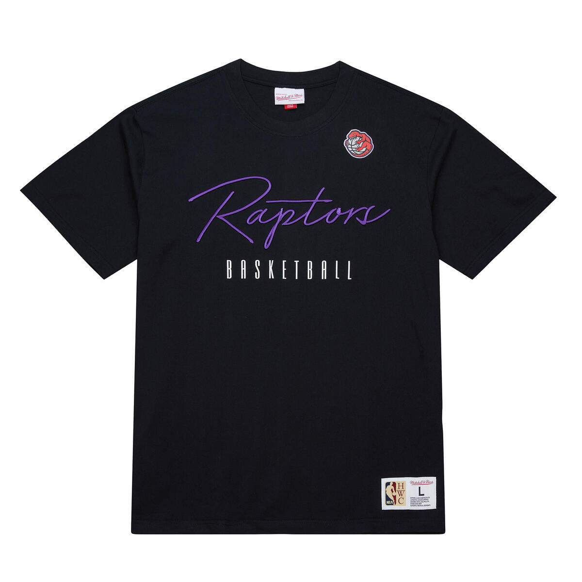NBA TRAINING DAY PREMIUM SS TEE VINTAGE LOGO RAPTORS Black FC9288-TRABLCK - Image 1