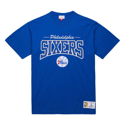 NBA THROW IT BACK SS TEE VINTAGE LOGO 76ERS Royal FC9297-P76ROYA - Image 1