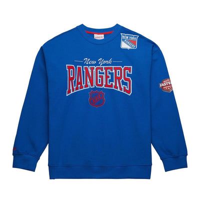 NHL THERE AND BACK 2.0 CREW FLEECE CURRENT LOGO RANGERS Royal FC9300-NYAROYA - Image 1