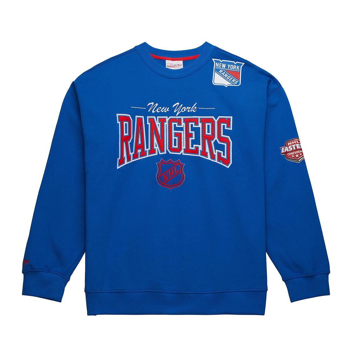 NHL THERE AND BACK 2.0 CREW FLEECE CURRENT LOGO RANGERS Royal FC9300-NYAROYA - Image 1