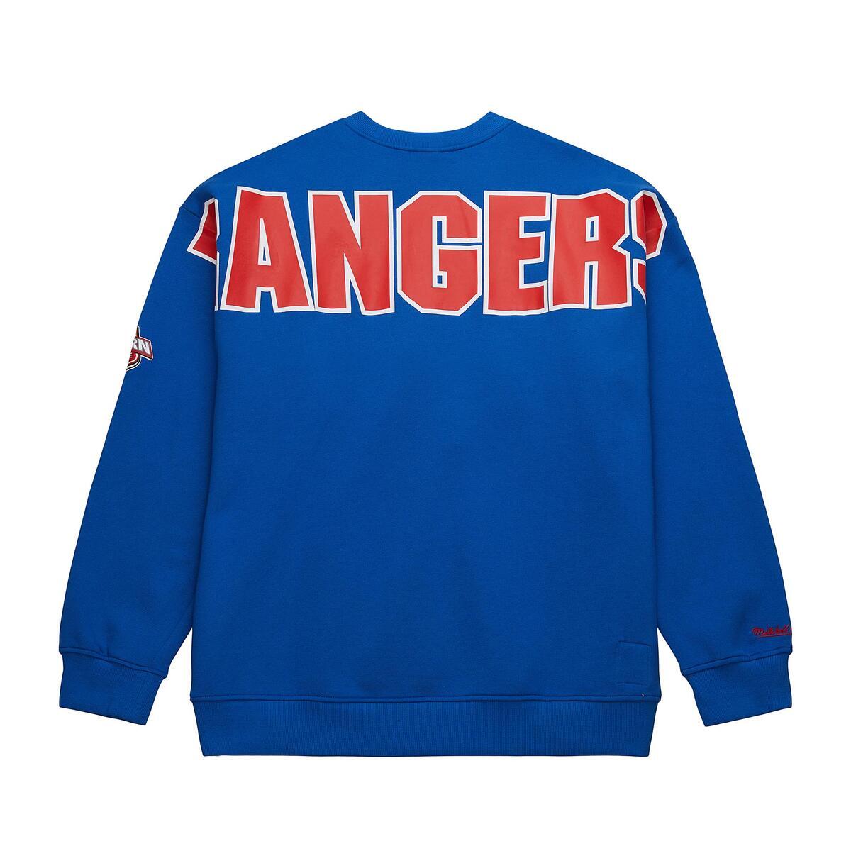 NHL THERE AND BACK 2.0 CREW FLEECE CURRENT LOGO RANGERS Royal FC9300-NYAROYA - Image 2