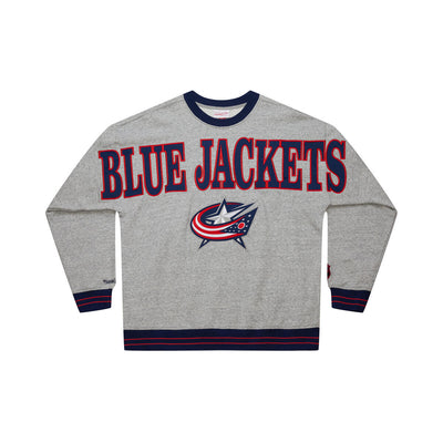 NHL FULL FIELD SATIN FLEECE CREW CURRENT LOGO BLUE JACKETS - Image 1