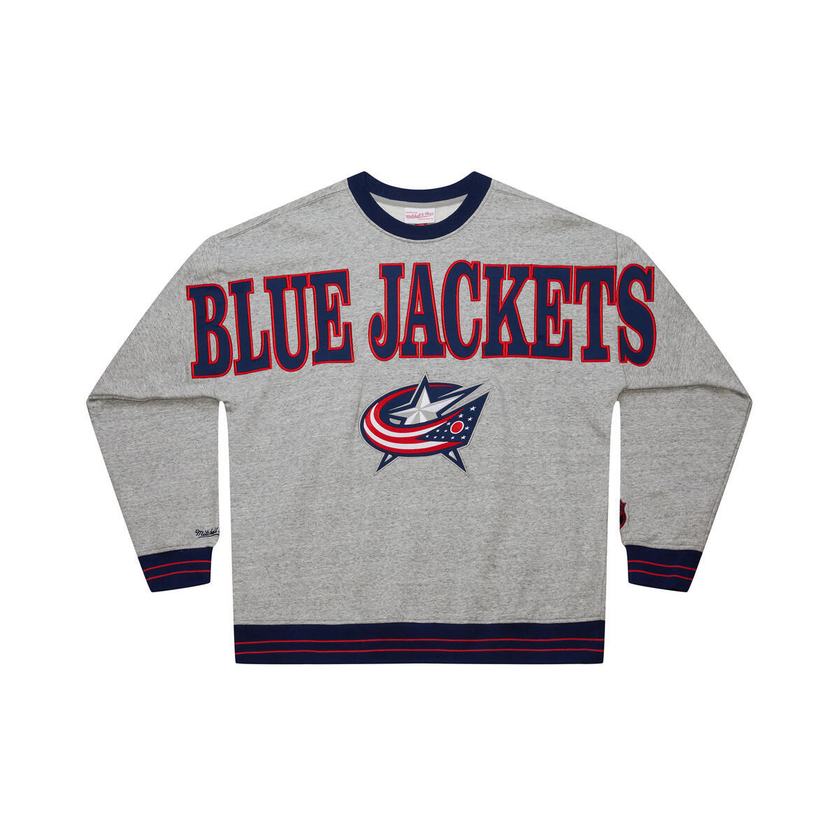 NHL FULL FIELD SATIN FLEECE CREW CURRENT LOGO BLUE JACKETS - Image 1