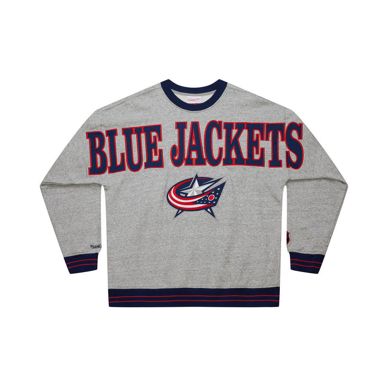 NHL FULL FIELD SATIN FLEECE CREW CURRENT LOGO BLUE JACKETS - Image 1