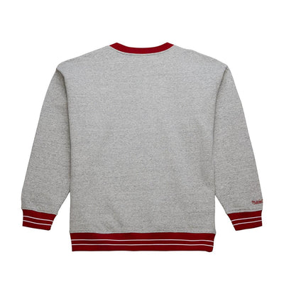 NHL FULL FIELD SATIN FLEECE CREW CURRENT LOGO RED WINGS Grey Heather FC9301-DRWGYHT - Image 2