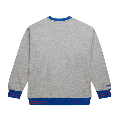 NHL FULL FIELD SATIN FLEECE CREW CURRENT LOGO RANGERS Grey Heather FC9301-NYAGYHT - Image 2