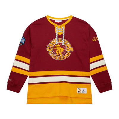 NBA HERITAGE LACE-UP CREW VINTAGE LOGO CAVALIERS Cardinal FC9654-CCACARD - Image 1