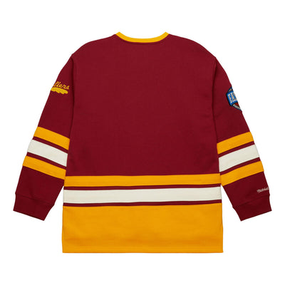 NBA HERITAGE LACE-UP CREW VINTAGE LOGO CAVALIERS Cardinal FC9654-CCACARD - Image 2