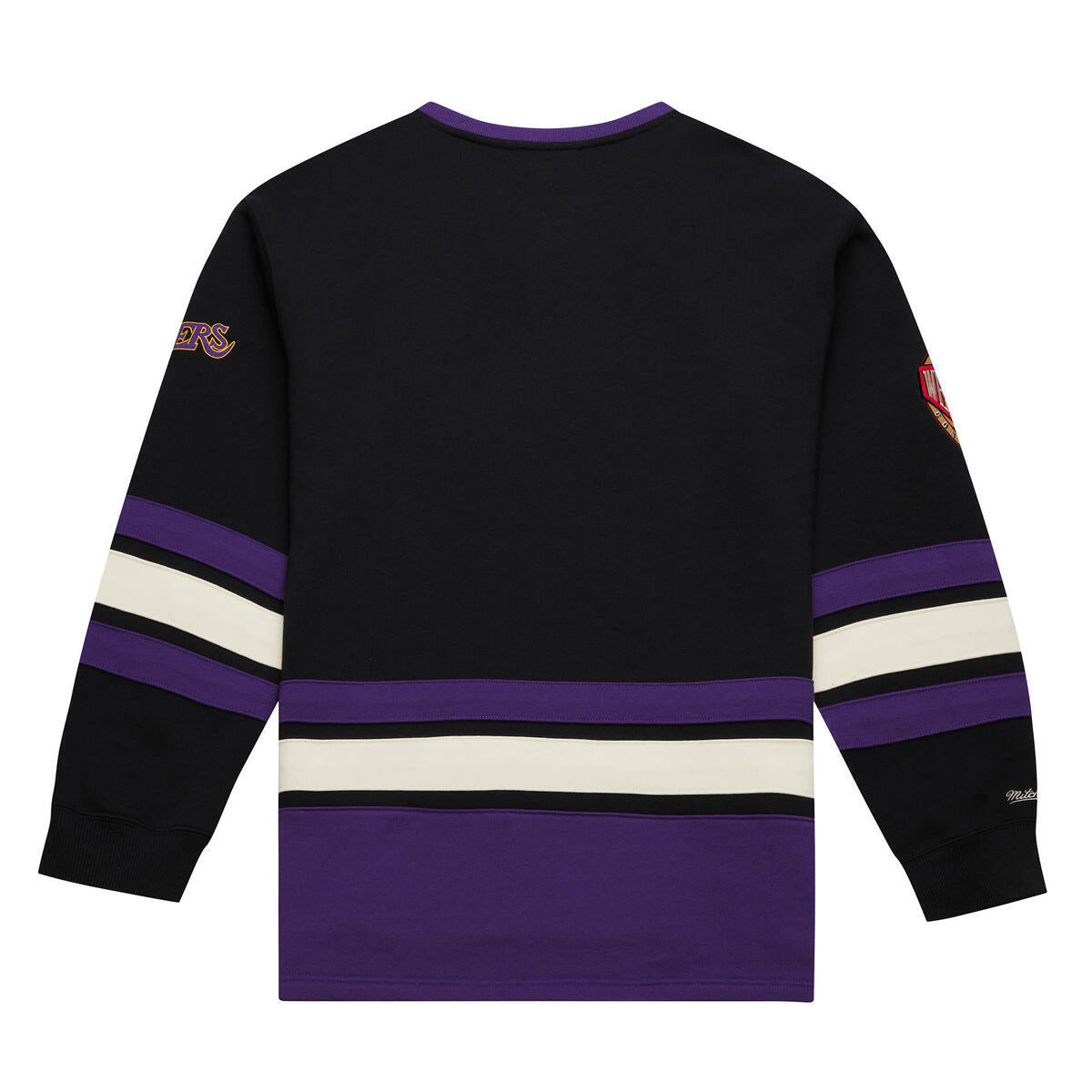 NBA HERITAGE LACE-UP CREW VINTAGE LOGO LAKERS Black FC9654-LALBLCK - Image 2