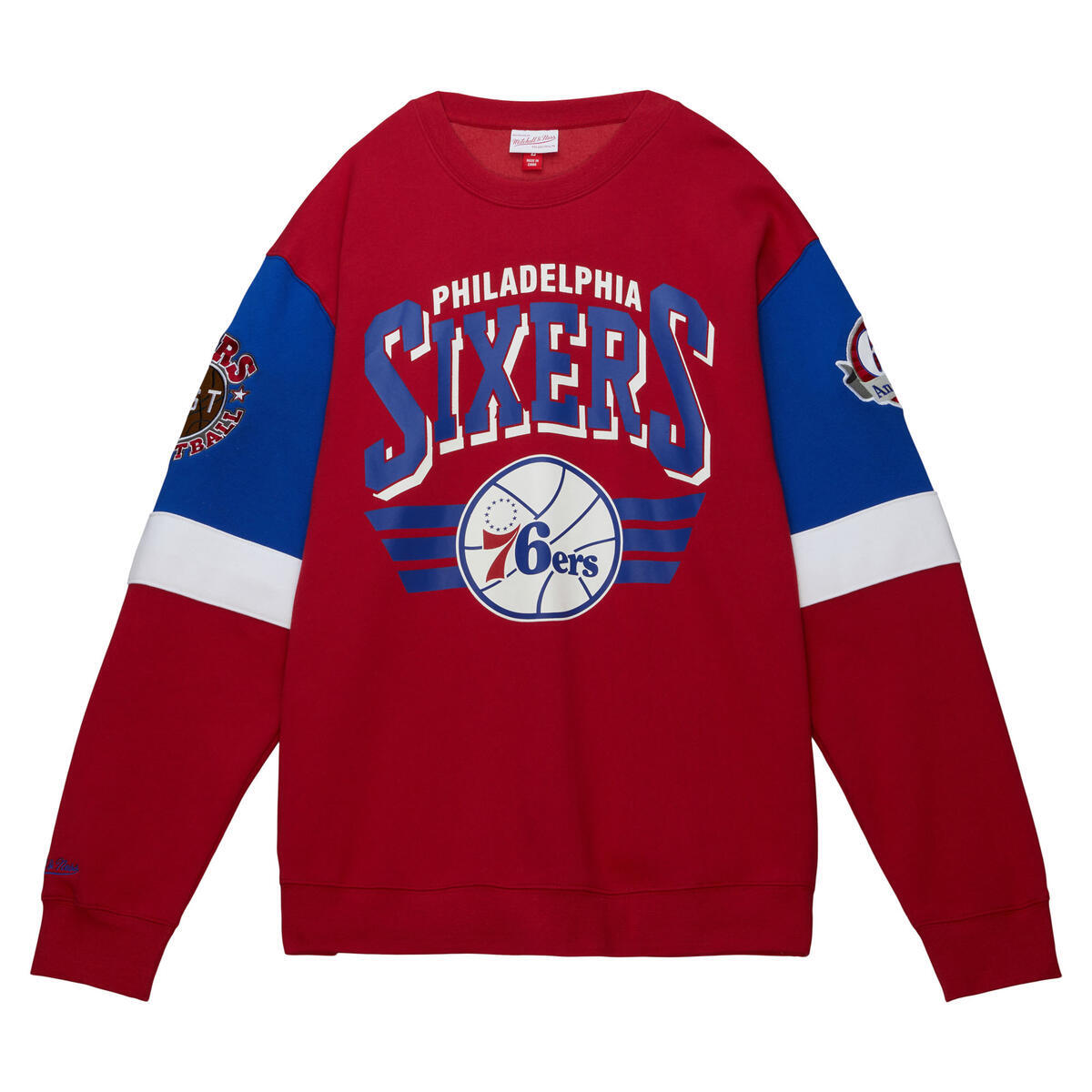 NBA ALLOVER CREW 3.0 76ERS Scarlet FCPO5512-P76YYPPPSCAR - Image 1