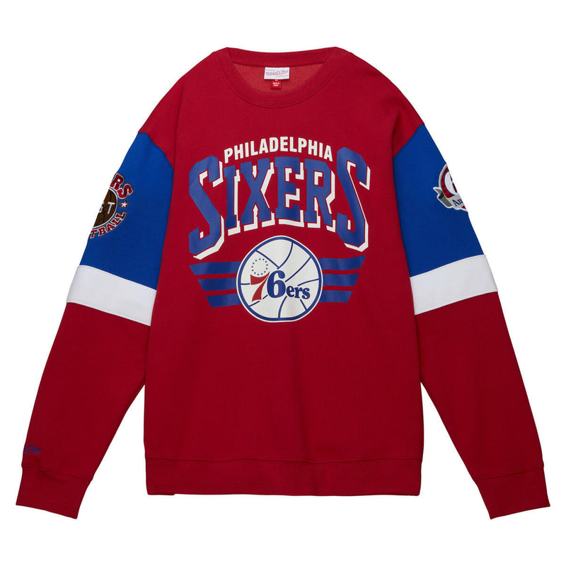 NBA ALLOVER CREW 3.0 76ERS Scarlet FCPO5512-P76YYPPPSCAR - Image 1