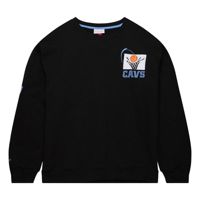 NBA TEAM FIRST SATIN FLEECE CREW CAVALIERS Black-Blue FCPO5931-CCAYYPPPBKBL - Image 1
