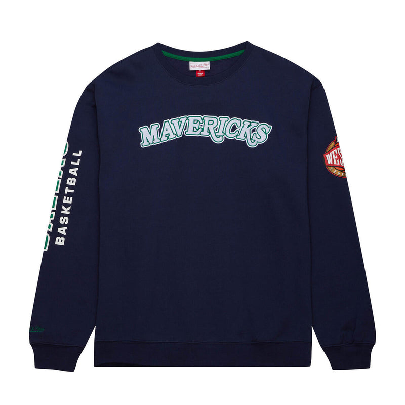 NBA THERE AND BACK FLEECE CREW MAVERICKS Navy FCPO6338-DMAYYPPPNAVY - Image 1