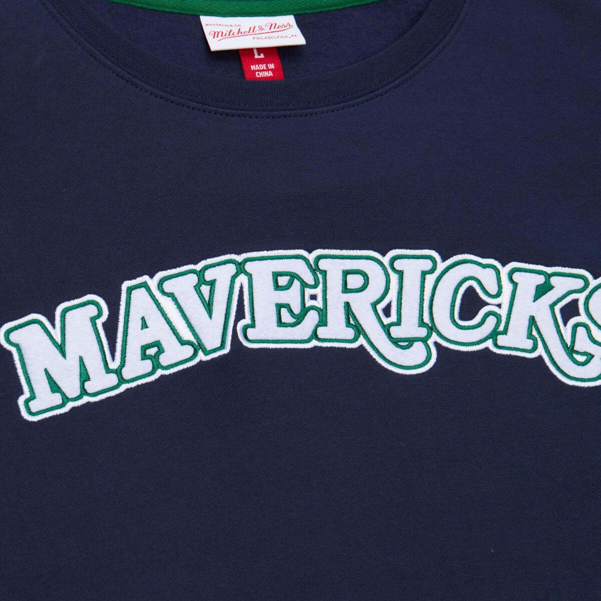 NBA THERE AND BACK FLEECE CREW MAVERICKS Navy FCPO6338-DMAYYPPPNAVY - Image 3