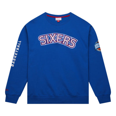 NBA THERE AND BACK FLEECE CREW 76ERS Royal FCPO6338-P76YYPPPROYA - Image 3