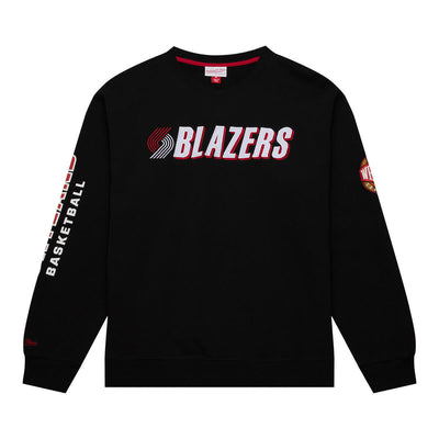 NBA THERE AND BACK FLEECE CREW TRAIL BLAZERS Black FCPO6338-PTBYYPPPBLCK - Image 1