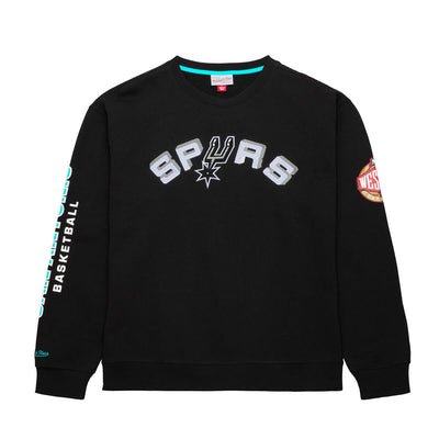 NBA THERE AND BACK FLEECE CREW SPURS Black FCPO6338-SASYYPPPBLCK - Image 1