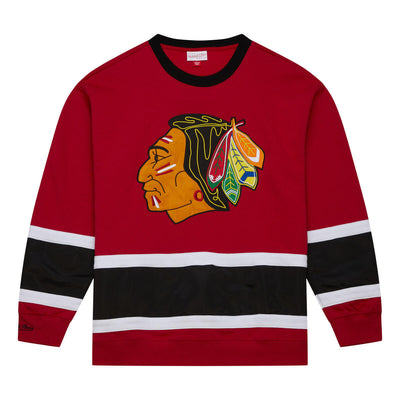 NHL SATIN INSERT FLEECE CREW BLACKHAWKS Scarlet FCPO6541-CBHYYPPPSCAR - Image 1