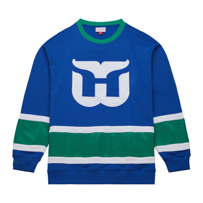 NHL SATIN INSERT FLEECE CREW WHALERS - Royal - Image 1