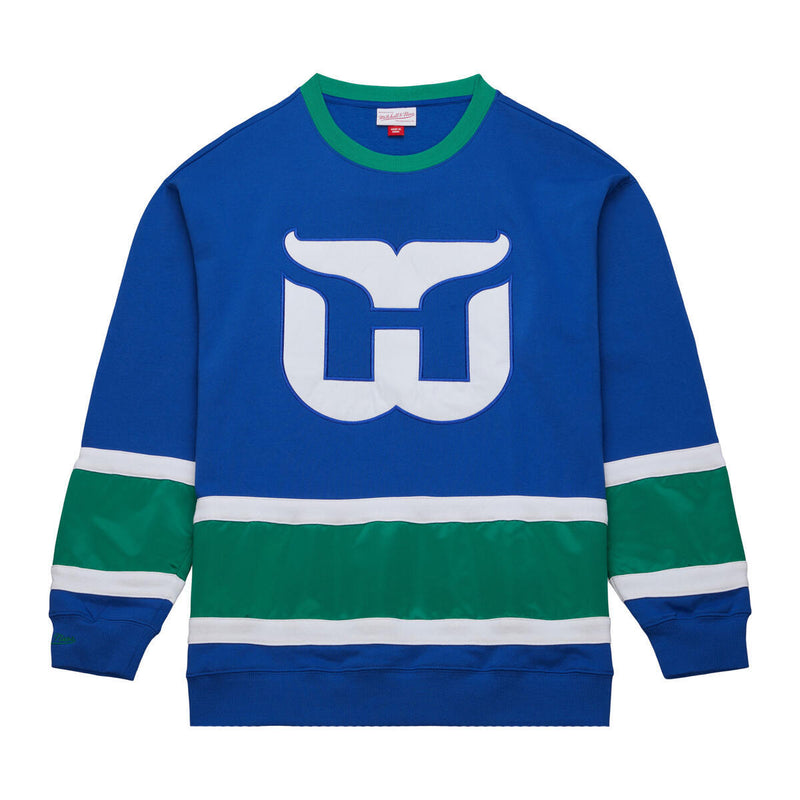 NHL SATIN INSERT FLEECE CREW WHALERS - Royal - Image 1