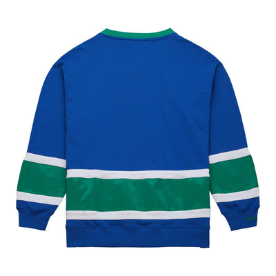 NHL SATIN INSERT FLEECE CREW WHALERS - Royal - Image 2