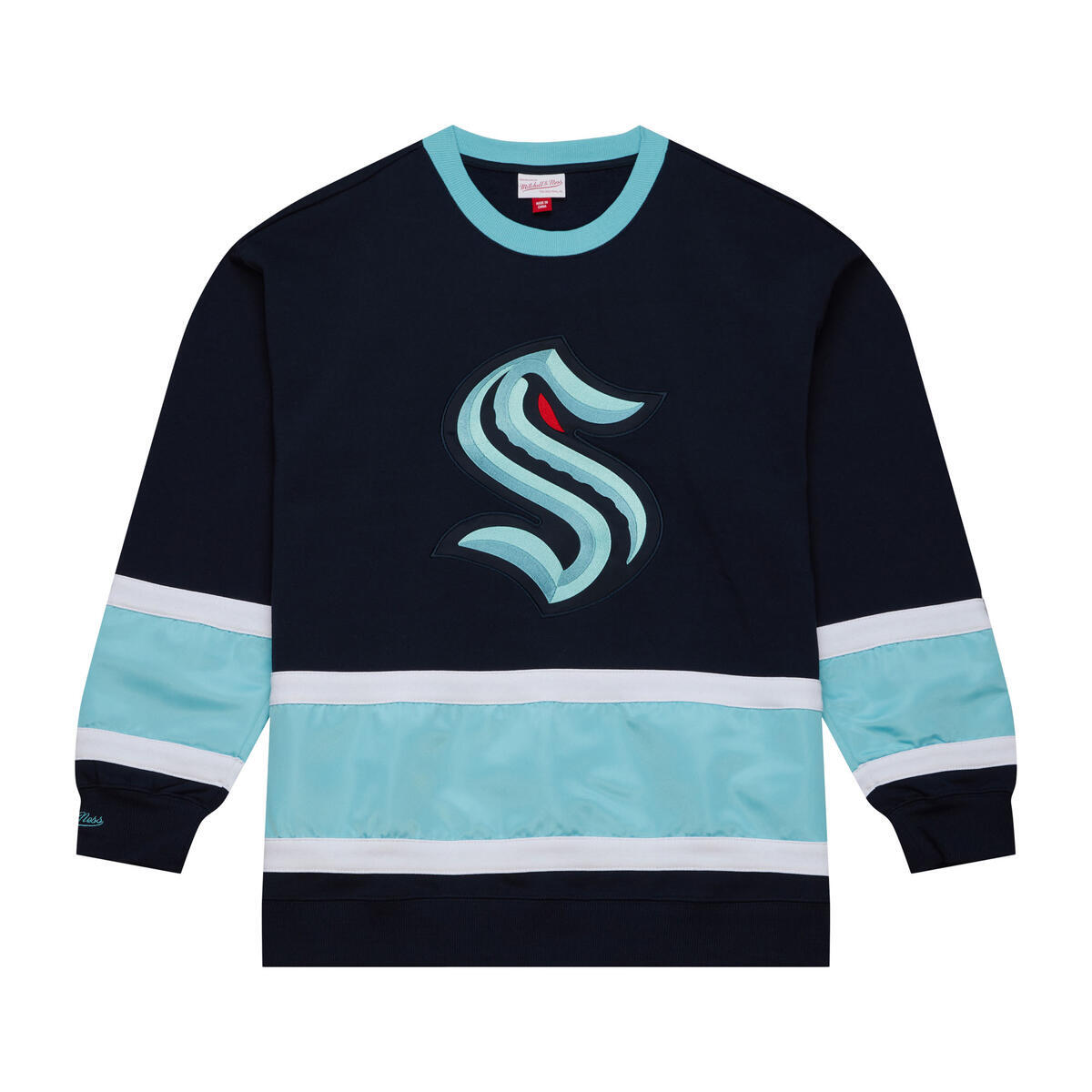 NHL SATIN INSERT FLEECE CREW CL KRAKEN Navy FCPO6567-SKRYYPPPNAVY - Image 1