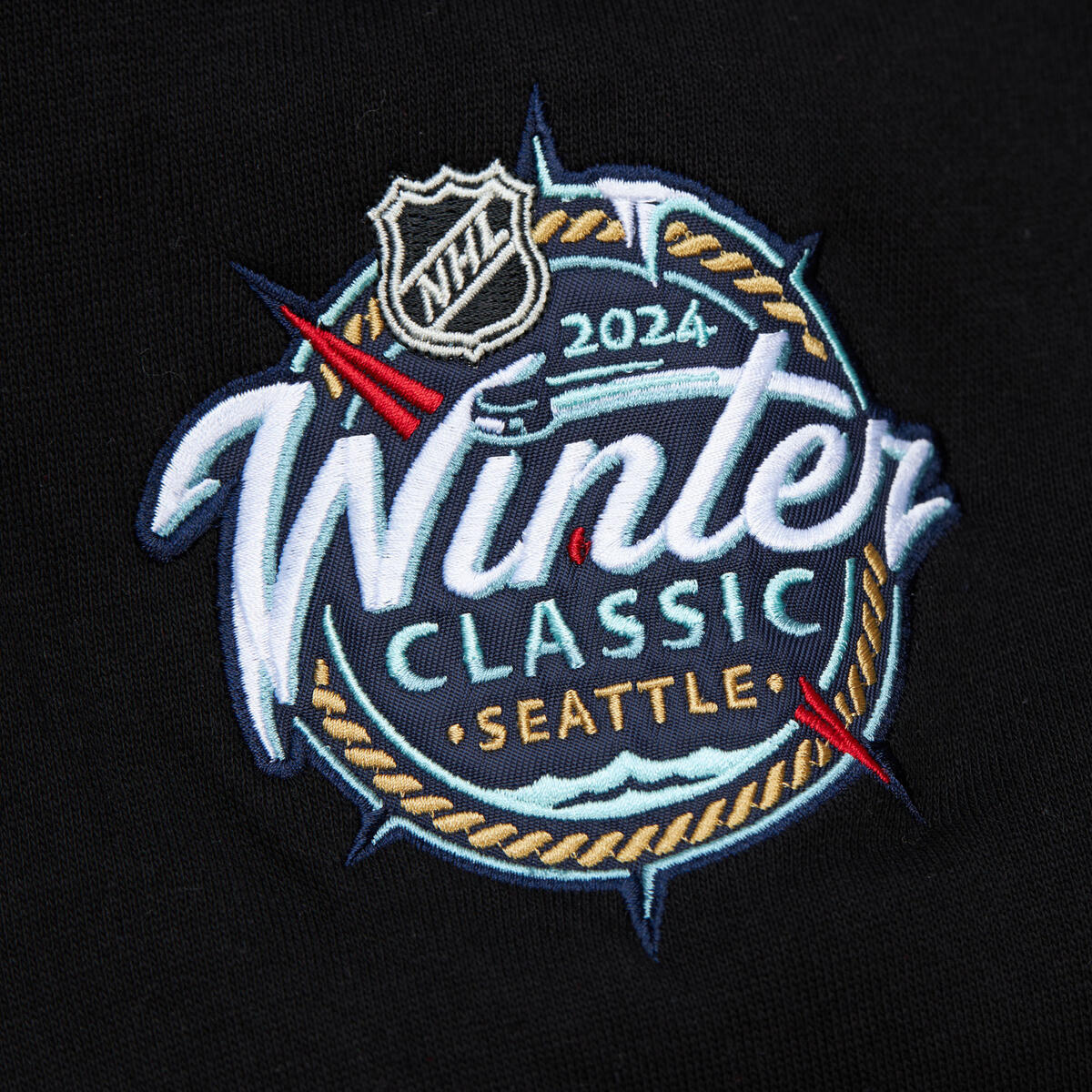 NHL SATIN INSERT FLEECE CREW CURRENT LOGO KNIGHTS Black-Gold FCPO6567-VGKYYPPPBKGD - Image 5