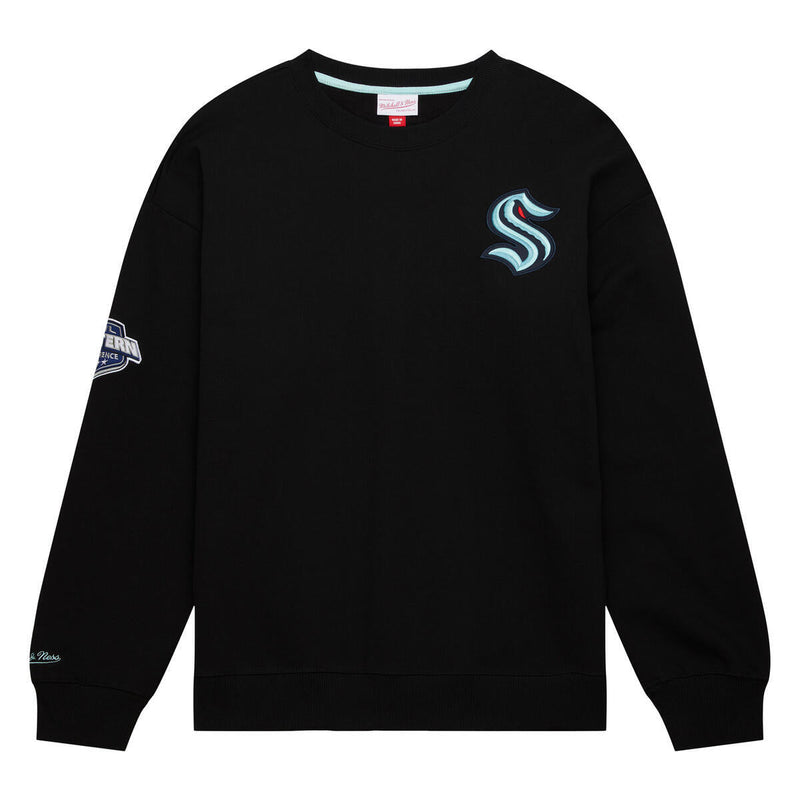 NHL TEAM FIRST SATIN FLEECE CREW CURRENT LOGO KRAKEN Black FCPO6578-SKRYYPPPBLCK - Image 1