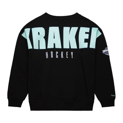 NHL TEAM FIRST SATIN FLEECE CREW CURRENT LOGO KRAKEN Black FCPO6578-SKRYYPPPBLCK - Image 2