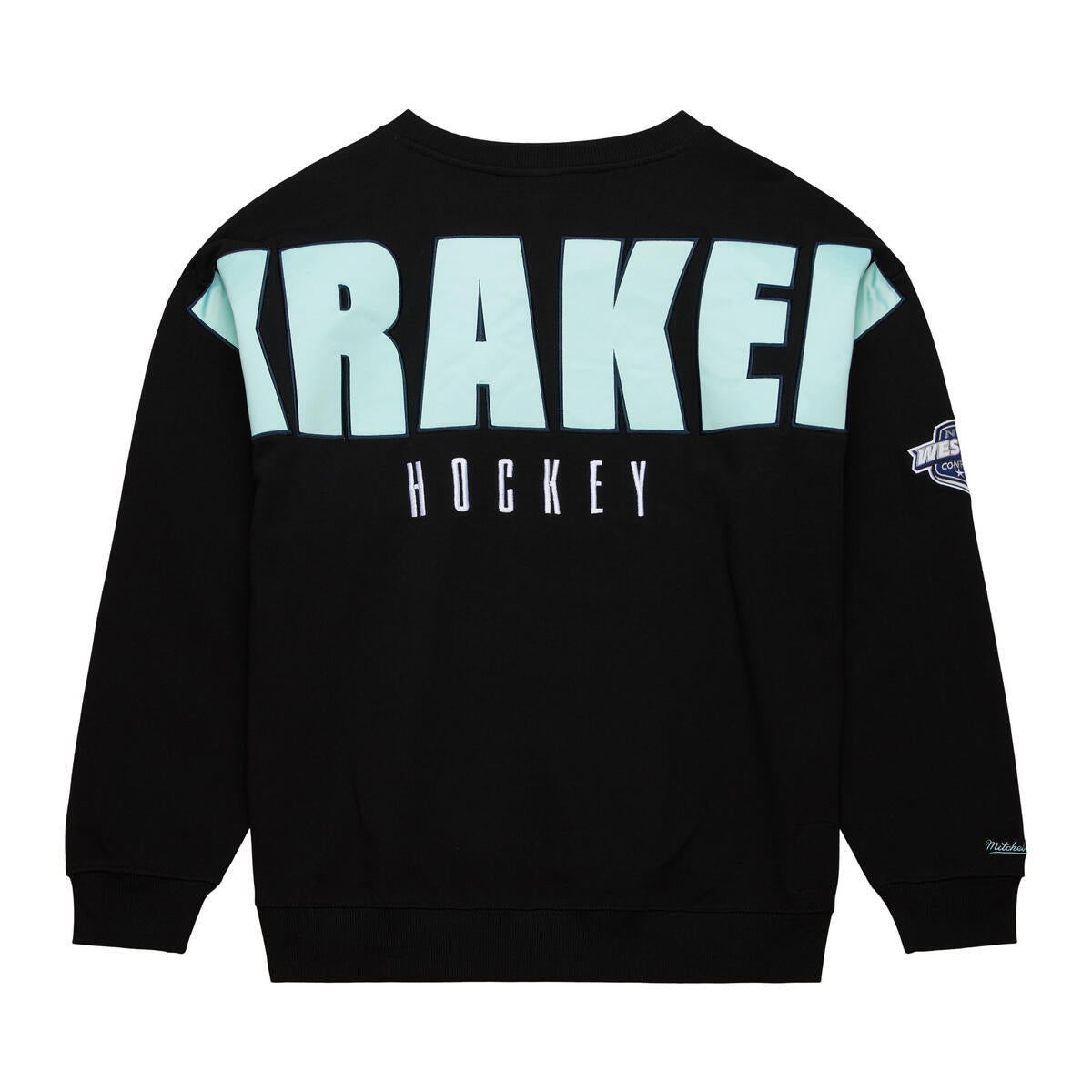 NHL TEAM FIRST SATIN FLEECE CREW CURRENT LOGO KRAKEN Black FCPO6578-SKRYYPPPBLCK - Image 2