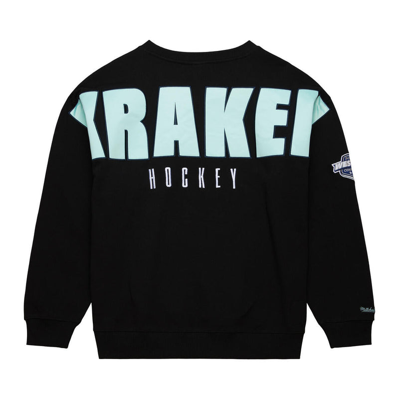 NHL TEAM FIRST SATIN FLEECE CREW CURRENT LOGO KRAKEN Black FCPO6578-SKRYYPPPBLCK - Image 2