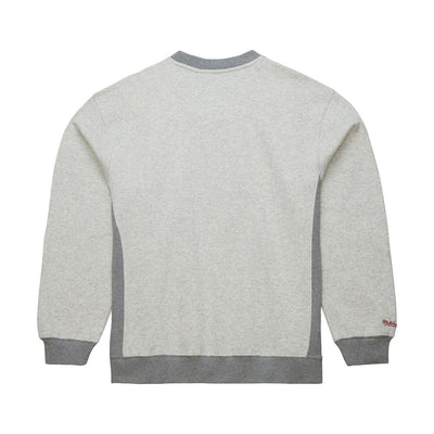 NBA PREMIUM FLEECE CREW VINTAGE LOGO HEAT Grey Heather FCPO6603-MHEYYPPPGYHT - Image 2