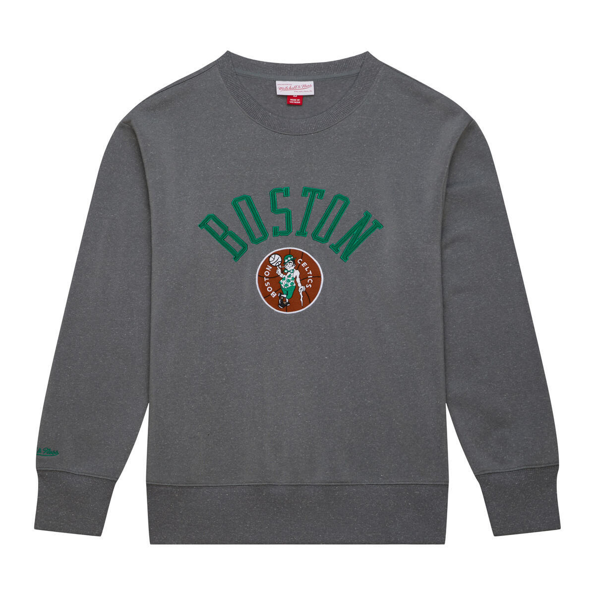 NBA SNOW WASHED FLEECE CREW CELTICS Grey Heather FCPO6658-BCEYYPPPGYHT - Image 1