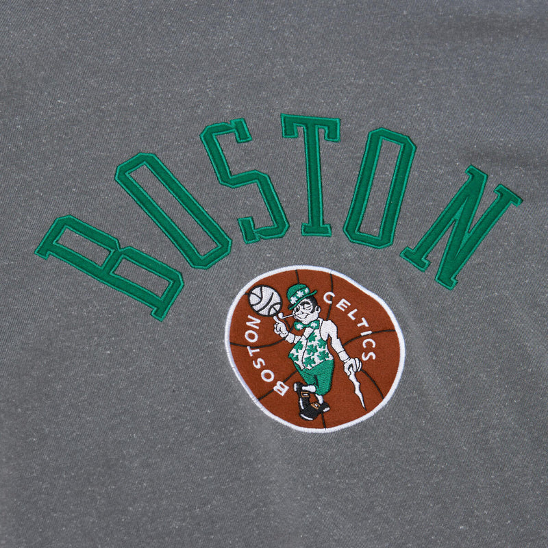 NBA SNOW WASHED FLEECE CREW CELTICS Grey Heather FCPO6658-BCEYYPPPGYHT - Image 3