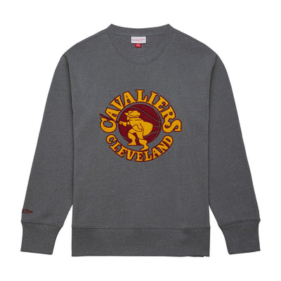 NBA SNOW WASHED FLEECE CREW CAVALIERS - Grey Heather - Image 1