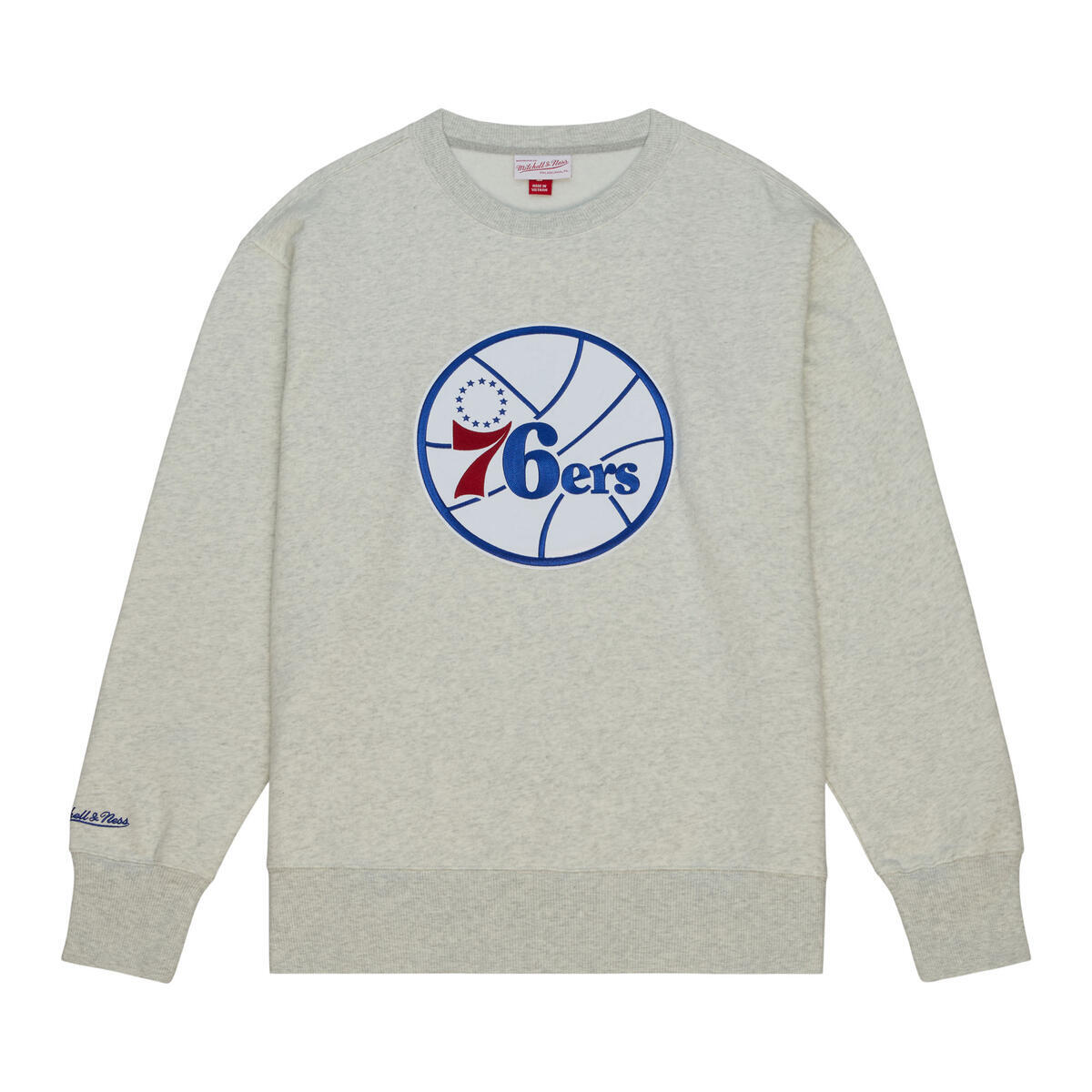 NBA PLAYOFF WIN 2.0 CREW VINTAGE 76ERS Grey Heather-White FCPO6736-P76YYPPPGHWH - Image 3