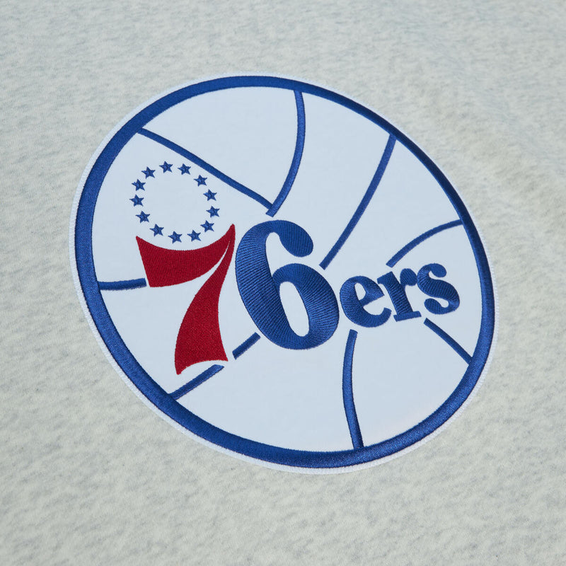 NBA PLAYOFF WIN 2.0 CREW VINTAGE 76ERS Grey Heather-White FCPO6736-P76YYPPPGHWH - Image 1