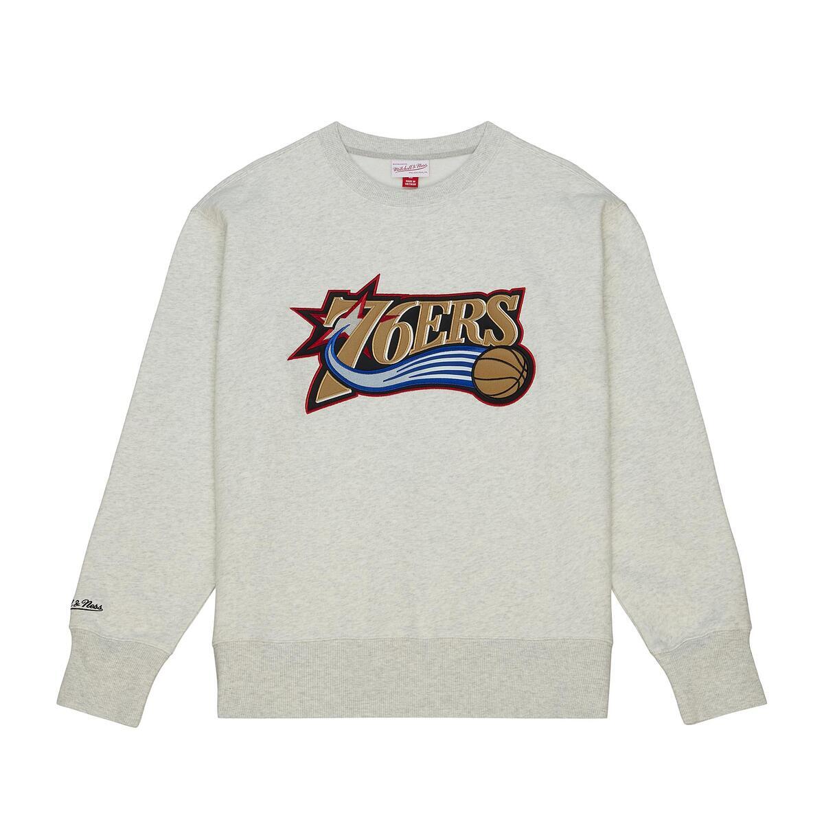 NBA PLAYOFF WIN 2.0 CREW VINTAGE 76ERS Grey Heather FCPO6736-P76YYPPPGYHT - Image 1