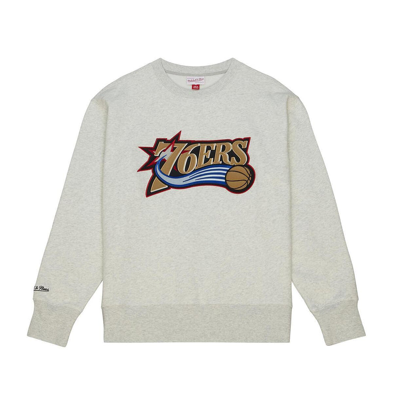NBA PLAYOFF WIN 2.0 CREW VINTAGE 76ERS Grey Heather FCPO6736-P76YYPPPGYHT - Image 1