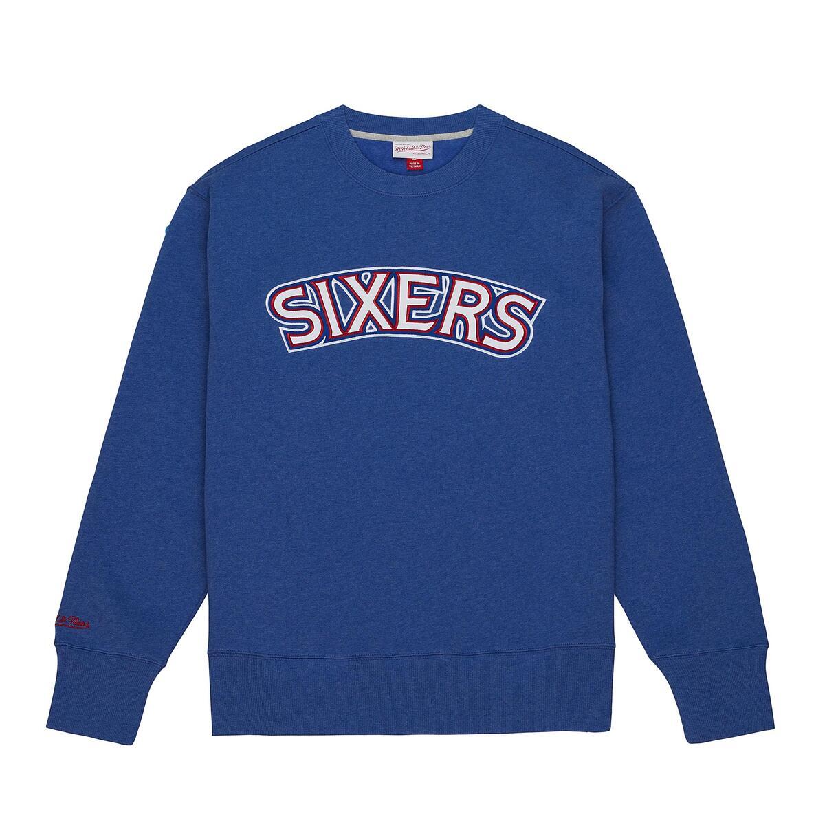 NBA PLAYOFF WIN 2.0 CREW VINTAGE 76ERS Royal Heather FCPO6736-P76YYPPPRYHT - Image 1