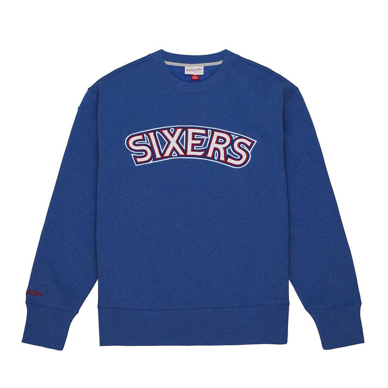 NBA PLAYOFF WIN 2.0 CREW VINTAGE 76ERS Royal Heather FCPO6736-P76YYPPPRYHT - Image 1