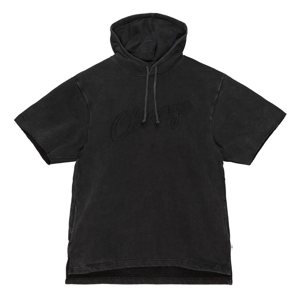 NBA LIGHTWEIGHT FLEECE SS FLEECE HOODIE BULLS Black FPHD1228-CBUYYPPPBLCK - Image 1