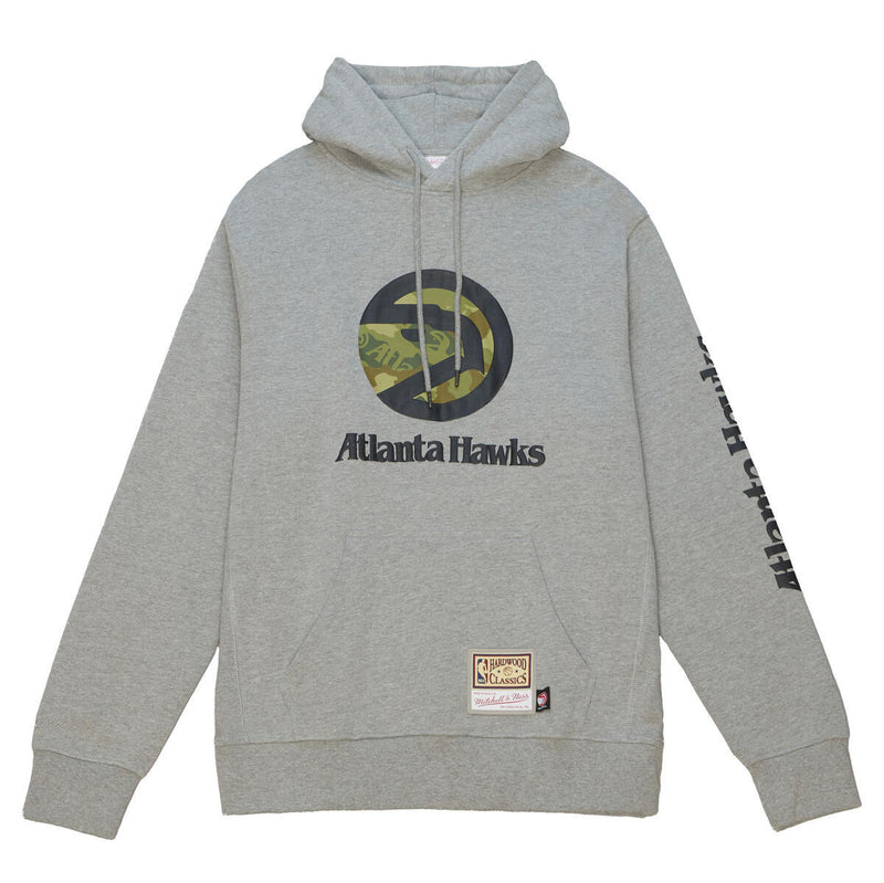 NBA GHOST GREEN CAMO HOODIE HAWKS - Grey Heather - Image 1