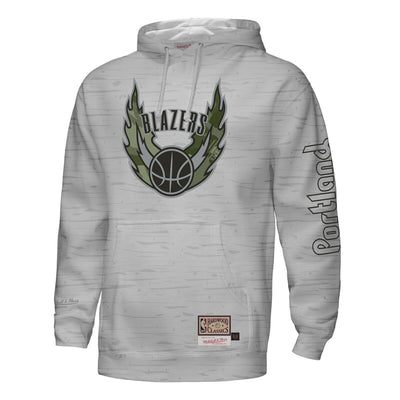 NBA GHOST GREEN CAMO HOODIE TRAIL BLAZERS Grey Heather FPHD4365-PTBYYPPPGYHT - Image 1