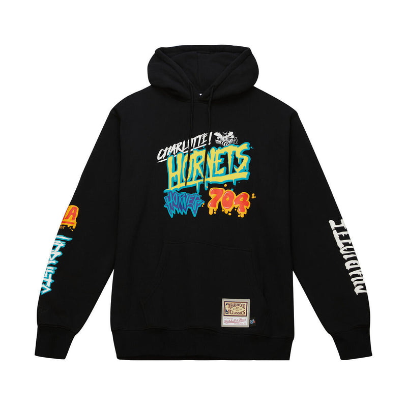 NBA SLAP STICKER HOODIE HORNETS Black FPHD4771-CHOYYPPPBLCK - Image 1