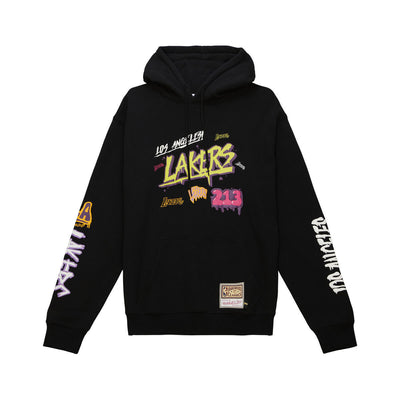 NBA SLAP STICKER HOODIE LAKERS Black FPHD4771-LALYYPPPBLCK - Image 1